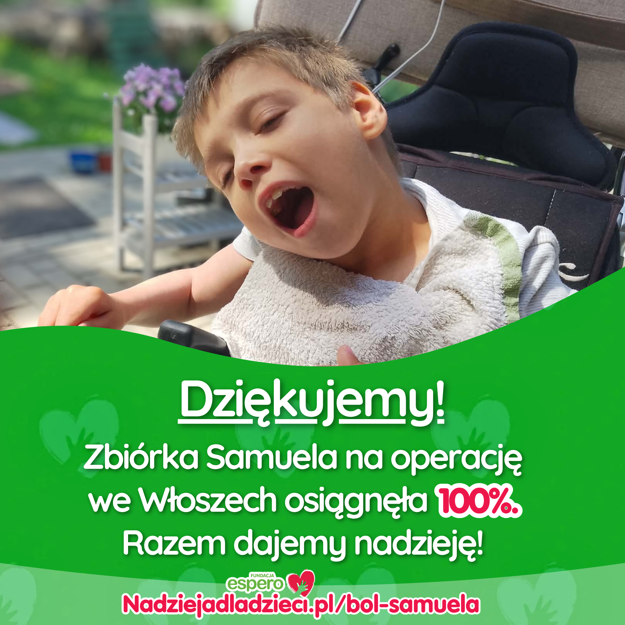 100% na zbiórce_Samuel